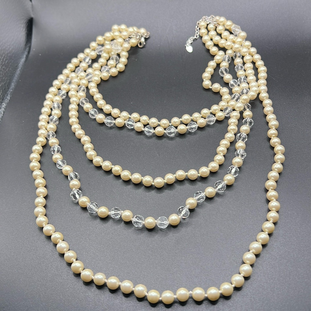 Cezanne 5 Strand Faux Pearl Necklace 20$